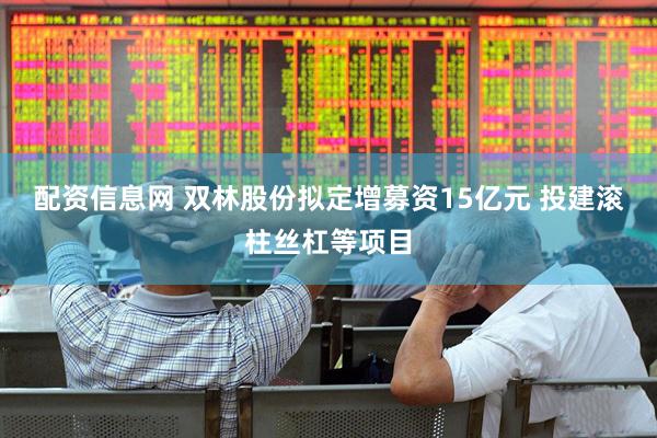 配资信息网 双林股份拟定增募资15亿元 投建滚柱丝杠等项目