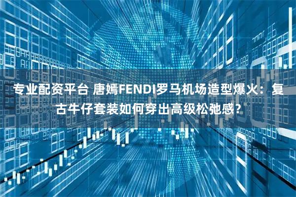 专业配资平台 唐嫣FENDI罗马机场造型爆火：复古牛仔套装如何穿出高级松弛感？